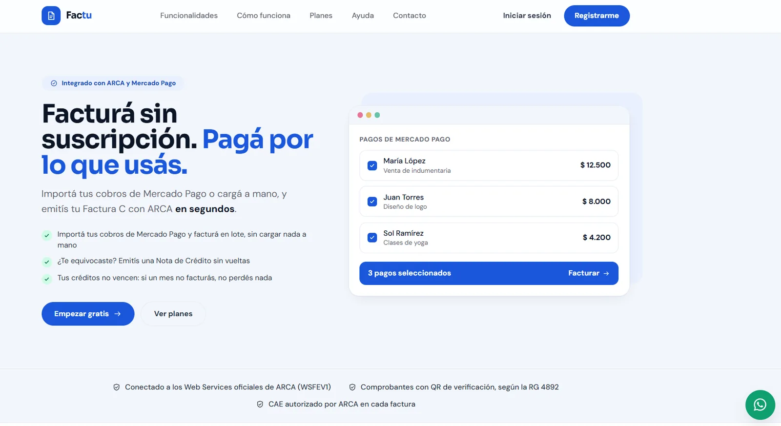 Captura de pantalla de Factu